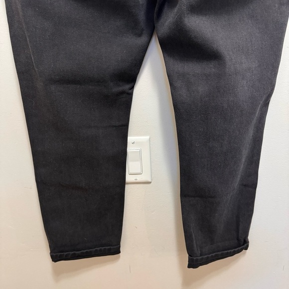 One Teaspoon Awesome Baggies Low Waist Relaxed Tapered Rolled Cuff Black Jeans - Picture 11 of 16